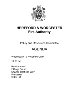 AGENDA  HEREFORD &amp; WORCESTER Fire Authority