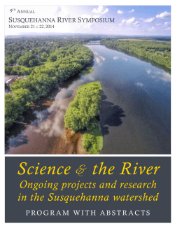 Science the River &amp; Ongoing projects and research
