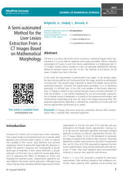 A Semi-automated Method for the Liver Lesion iMedPub Journals