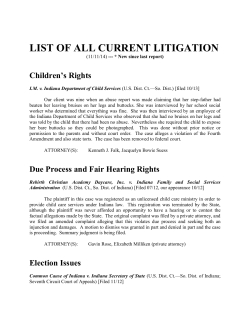 LIST OF ALL CURRENT LITIGATION Children’s Rights