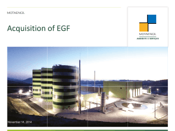 Acquisition of EGF