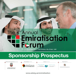 Emiratisation Forum Sponsorship Prospectus The 6