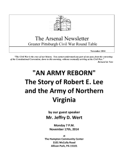 The Arsenal Newsletter Greater Pittsburgh Civil War Round Table