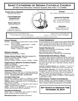 Parish Membership Sunday Masses