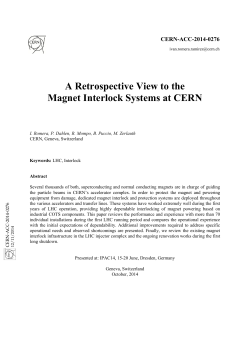A Retrospective View to the Magnet Interlock Systems at CERN  CERN-ACC-2014-0276