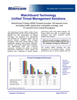 WatchGuard Technology Unified Threat Management Solutions