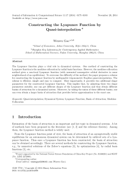 Journal of Information &amp; Computational Science 11:17 (2014) 6175–6183 Available at