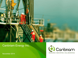 Canbriam Energy Inc.  November 2014