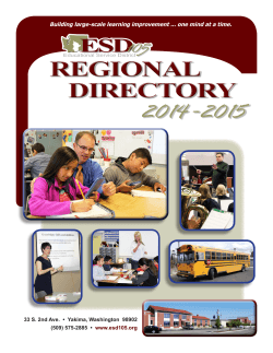 2014 -2015 REGIONAL DIRECTORY