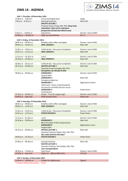 ZIMS 14 - AGENDA