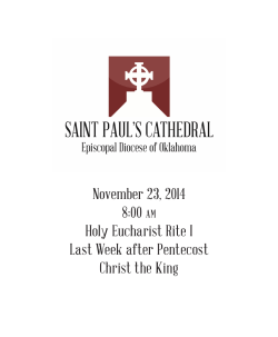 November 23, 2014 8:00 Holy Eucharist Rite I Last Week after Pentecost