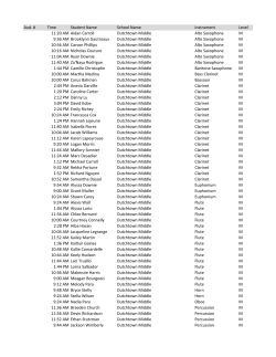 Aud. # Time Student Name School Name