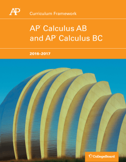 AP Calculus AB and AP Calculus BC