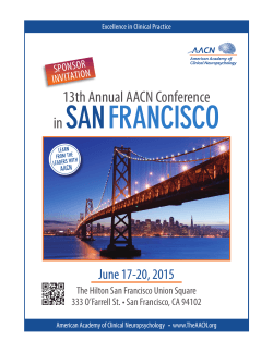 SAN  FRANCISCO 13th Annual AACN Conference