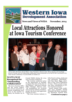 Local Attractions Honored at Iowa Tourism Conference Western Iowa Development Association