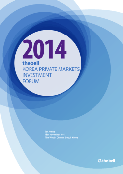 2014 thebell KOREA PRIVATE MARKETS INVESTMENT
