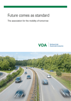 Future comes as standard The association for the mobility of tomorrow