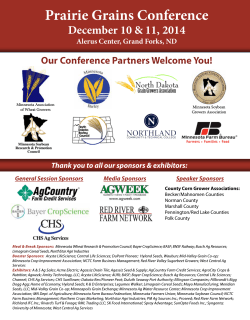 Prairie Grains Conference December 10 &amp; 11, 2014