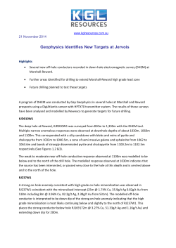 Geophysics Identifies New Targets at Jervois