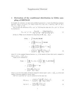 Supplemental Material 1 Derivation of the conditional distribution in Gibbs sam-