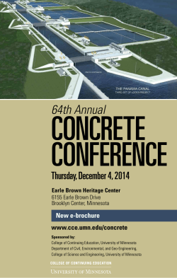 ConCrete ConferenCe 64th Annual thursday, December 4, 2014