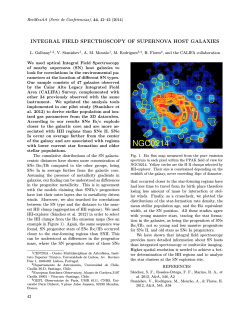 INTEGRAL FIELD SPECTROSCOPY OF SUPERNOVA HOST GALAXIES