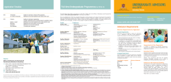 UNDERGRADUATE ADMISSIONS 2015 ENTRY Full-time Undergraduate Programmes for 2015-16
