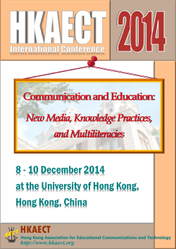 8 - 10 December 2014 at the University of Hong Kong,