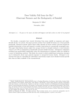 Does Validity Fall from the Sky? Benjamin M. Miller November, 2014