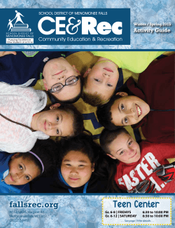 Teen Center fallsrec.org Activity Guide Winter / Spring 2015