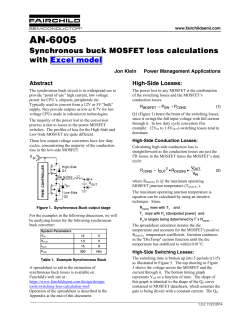 AN-6005 Synchronous buck MOSFET loss calculations with