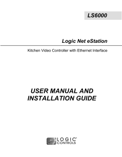 USER MANUAL AND INSTALLATION GUIDE LS6000