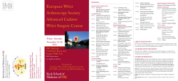 European Wrist Arthroscopy Society Advanced Cadaver Wrist Surgery Course