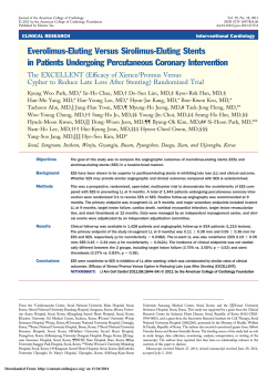 Everolimus-Eluting Versus Sirolimus-Eluting Stents in Patients Undergoing Percutaneous Coronary Intervention