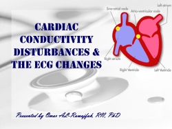 CardiaC ConduCtivity disturbanCes &amp; the eCG ChanGes