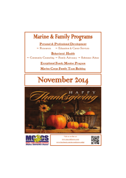 Marine &amp; Family Programs  P D