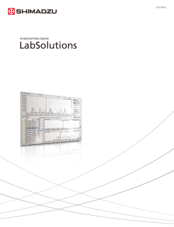 LabSolutions Analytical Data System C191-E016