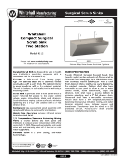 Whitehall Compact Surgical Scrub Sink