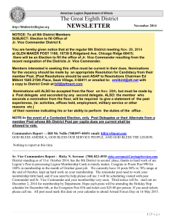 NEWSLETTER The Great Eighth District