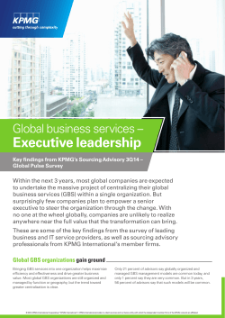 Executive leadership Global business services –