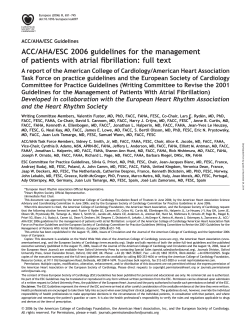 ACC/AHA/ESC 2006 guidelines for the management