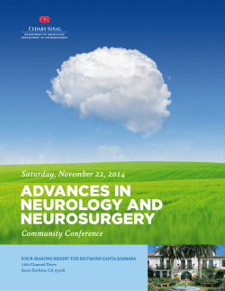 advances in neurology and neurosurgery Saturday, November 22, 2014