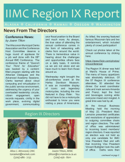 IIMC Region IX Report News From The Directors