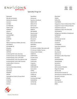 Specialty Drug List