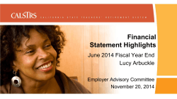 Financial Statement Highlights June 2014 Fiscal Year End Lucy Arbuckle