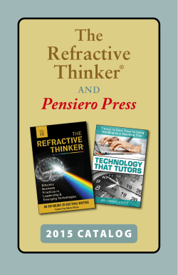 Refractive Thinker Pensiero Press The