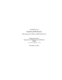 Analytical Mechanics