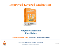 Improved Layered Navigation Magento Extension User Guide