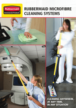 RUBBERMAID MICROFIBRE CLEANING SYSTEMS CLEANING ANYWHERE, AT ANY TIME,