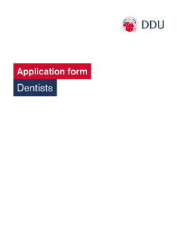 Dentists Application form